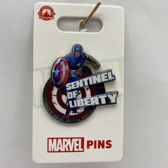 Disney Parks Pin Marvel - Avengers Captain America & Shield Sentienel of Liberty - Picture 1 of 4